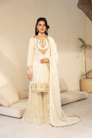 Classic Chiffon Off-White 3Pc [Pret]