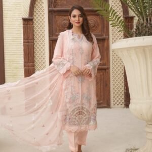 Blush Pink Fancy Chiffon 3 Pc [Pret]